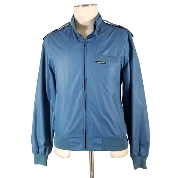 Members only jacket men's 42 medium blue Moto racer vintage 1980s